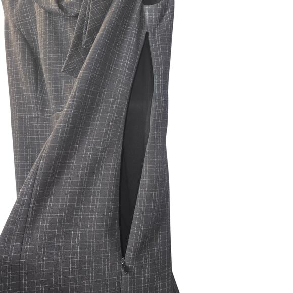 Classiques Entier Gray Plaid Size 6 Sheath Dress Career Business Office Casual - Picture 5 of 11
